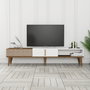 Hanah Home Milan Alt Soporte de TV Nogal y Blanco
